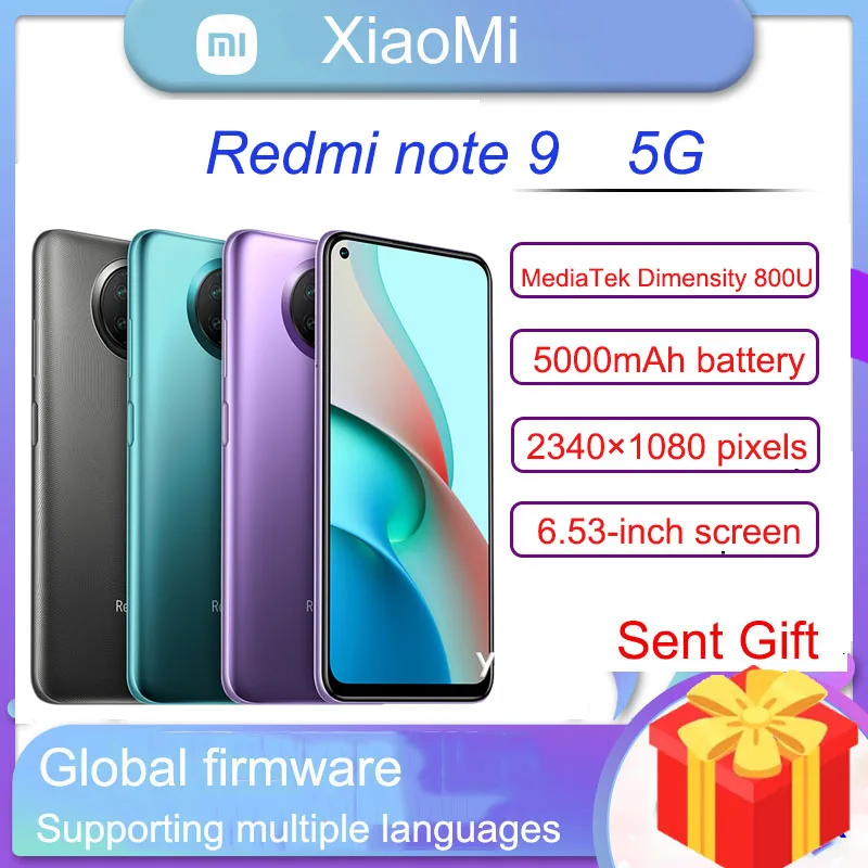 Xiaomi redmi note 9 5G smartphone pro 6G 128G 5000mAh large battery 6.53 inches 48 million pixels