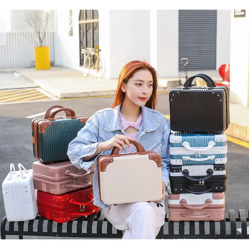 NEW 14/16 Inches ABS Carry on Suitcase Travel Trolley Luggage Case Mini Cabin Suitcase Fashion Women Travelling Luggage
