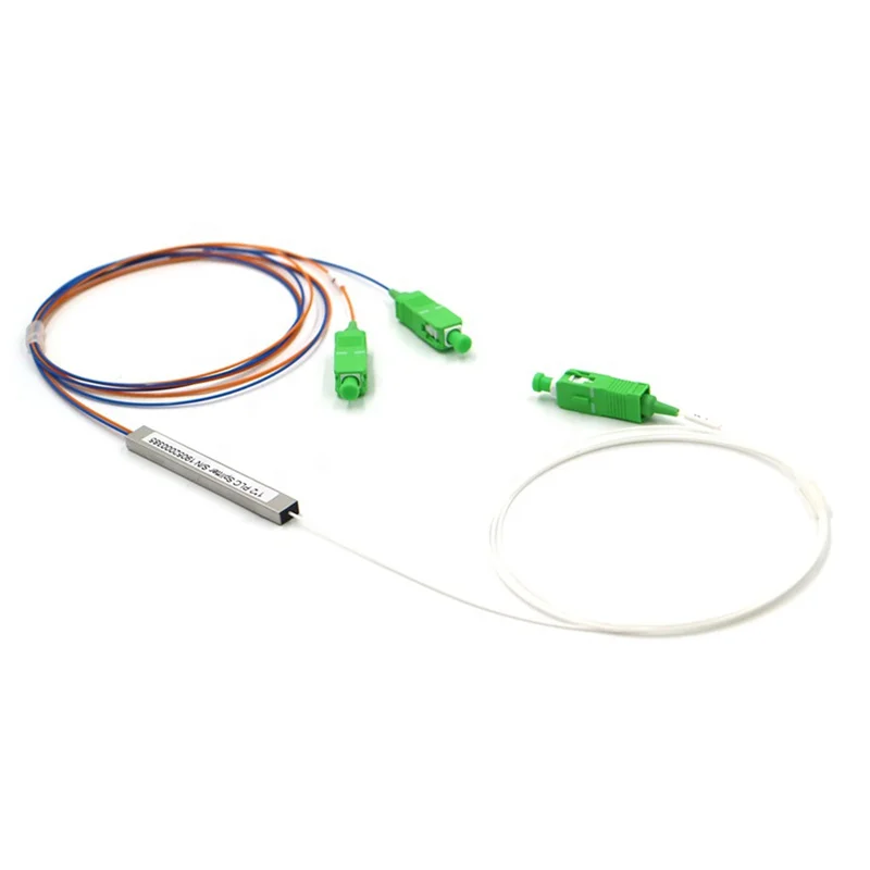 

1X2 мини ПЛК-Сплиттер SC/APC SC/UPC 1 м 0,9 мм стальная трубка волоконно-оптический сплиттер