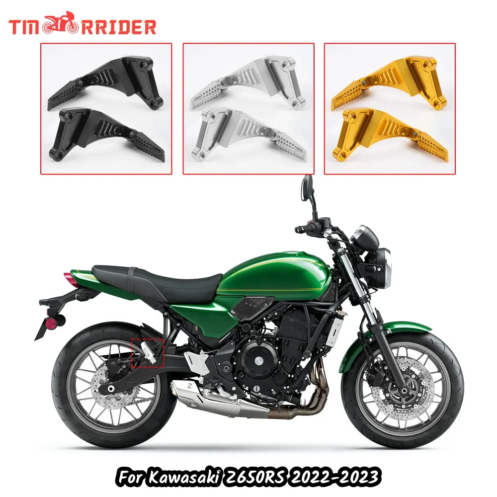 

Аксессуары для мотоциклов Kawasaki Z650RS 2022 2023, Задние подножки из алюминиевого сплава с кронштейном, задняя педаль в сборе