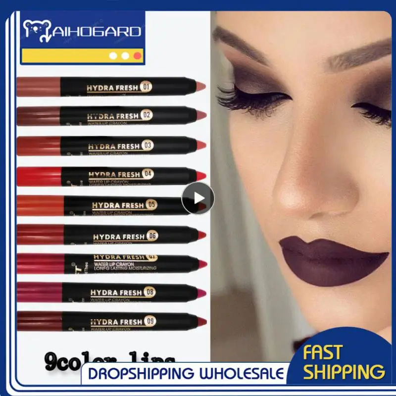 1 ~ 10 шт., 9 цветов, Красная губная помада, мягкая туманная губная помада, помада, ручка для губ, макияж, лайнер, помада, ручка