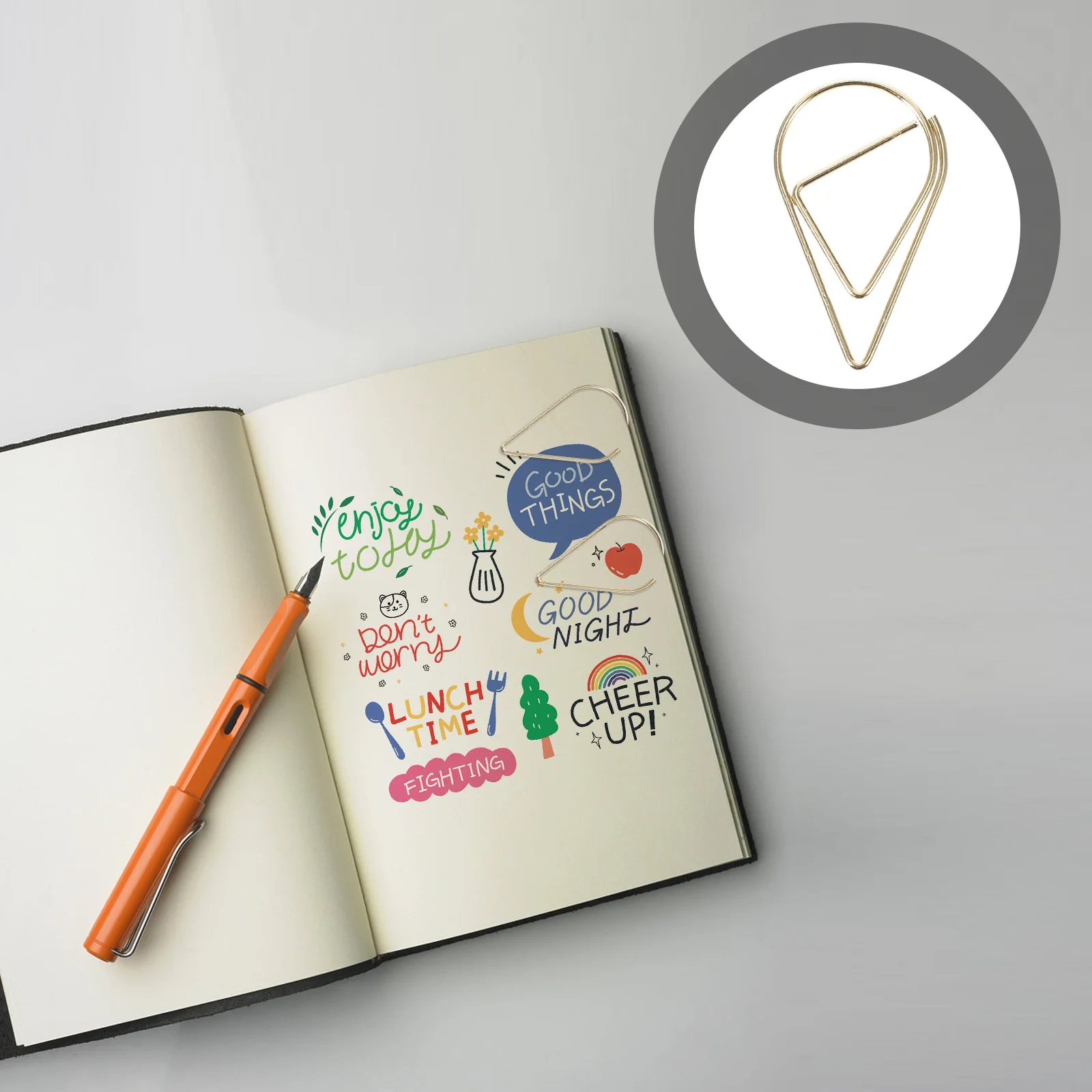 

Clips Paper Metal Bookmark Clip Note Paperclipverse Bible Iron Clasp Multicolor Novelty Bundle Decorative Planner Teardrop