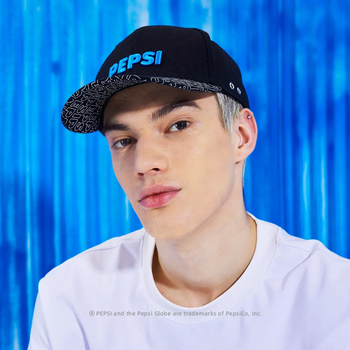 Фото Pepsi темно-синяя уличная шапка унисекс, регулируемая кепка Snapback, удобный дышащий модный уличный аксессуар №5