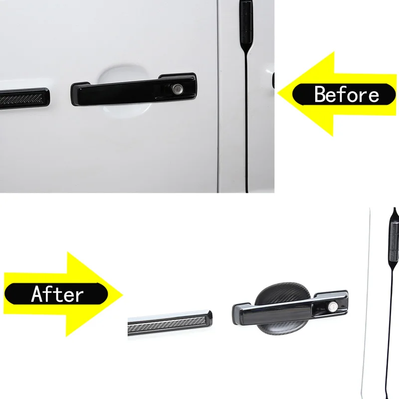 Внешняя дверная ручка из углеродного волокна отделка чаши фотообложка для Mercedes