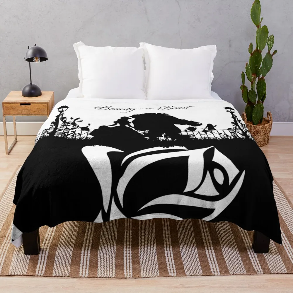 

beauty and the beast Throw Blanket flannels