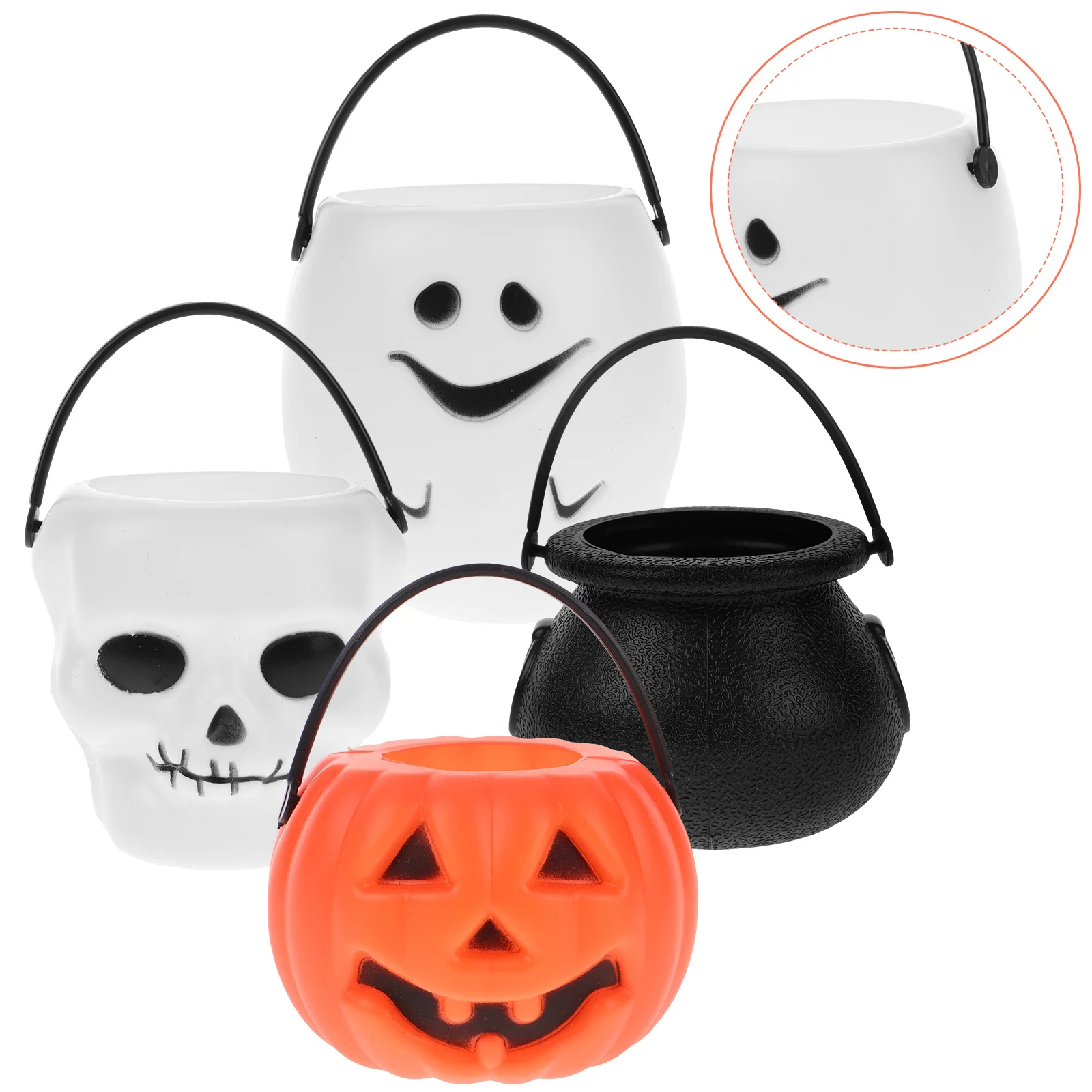 Cabilock 12 шт. ведра для конфет на Хэллоуин кошелек или жизнь горшки закусок