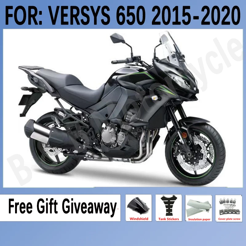 

ABS Motorcycle Fairings Kit for KAWASAKI VERSYS650 KLE650 KLE 650 2015 2016 2017 2018 2019 2020 Set Black