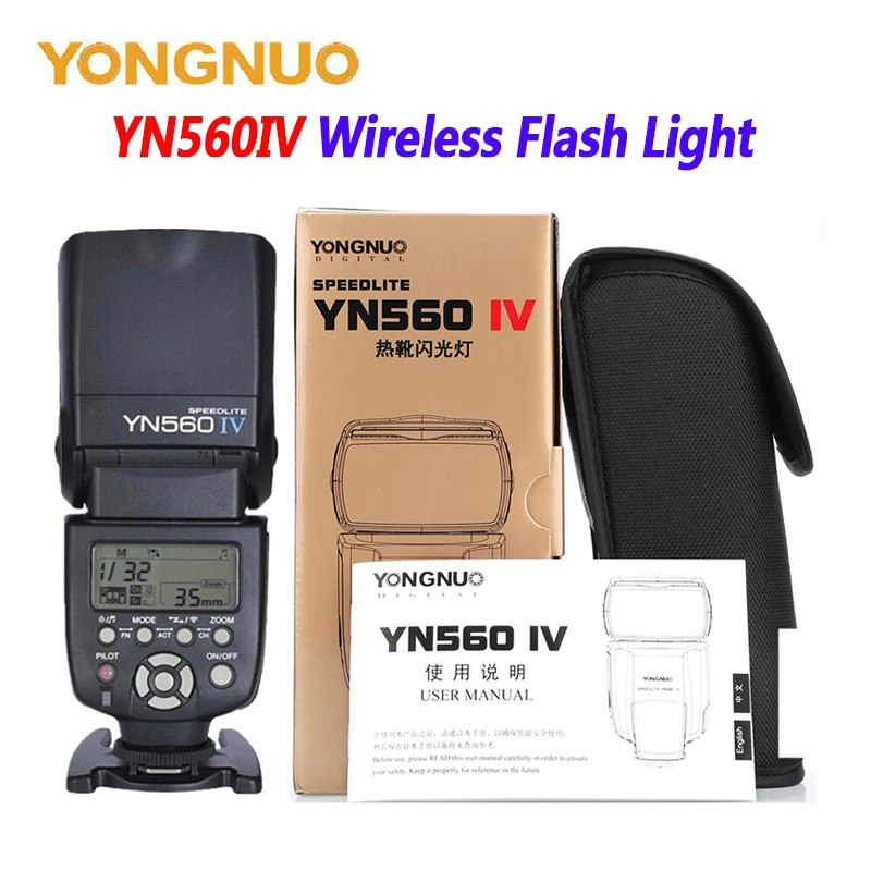 

Беспроводная вспышка Yongnuo YN560IV Speedlite 2,4G для цифровой зеркальной камеры Canon Nikon Sony Pentax Olympus Fuji