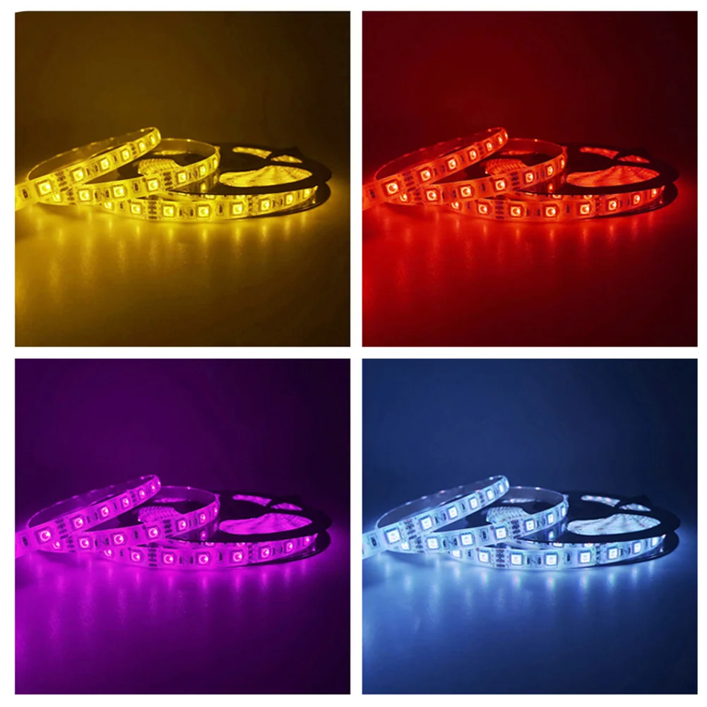 

Многофункциональные светодиодные ленты RGB для украшения дома, легко устанавливается, с контроллером, водонепроницаемый уличный и комнатны...
