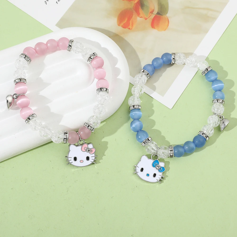 Комбинированный японский Модный милый браслет из бисера Hello Kitty DIY