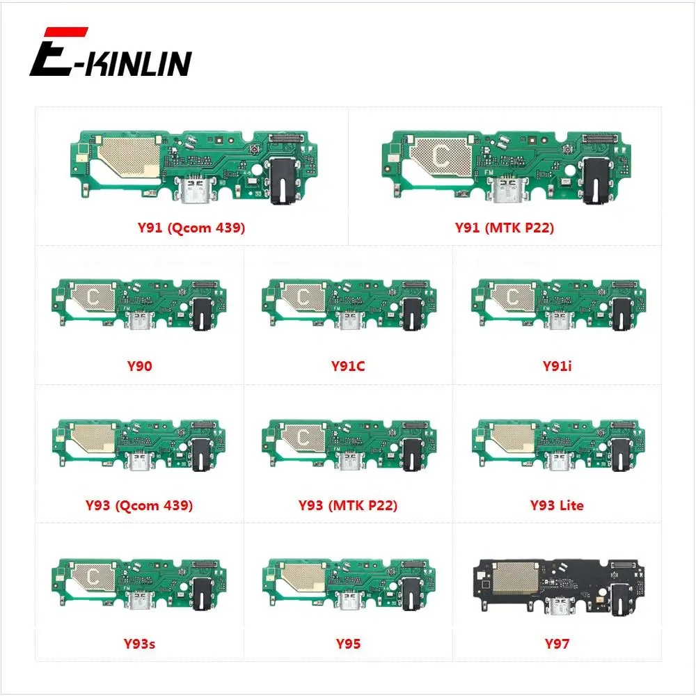 

USB Charging Charger Dock Port Board With Microphone Mic Flex Cable For Vivo Y90 Y91 Y91C Y91i Y93 Lite Y93s Y95 Y97