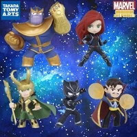 takara tomy a r t s marvel avengers thanos loki black widow panther gachapon capsule toy doll gift model anime figures collect