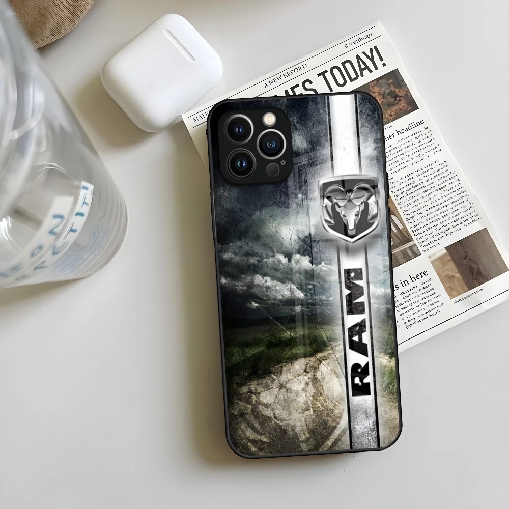 Чехол для телефона RAM Trucks Performance Iphone 16 15 14 12 11 13 Pro Max Mini X Xr Xs Se 8 стеклянная крышка Puls