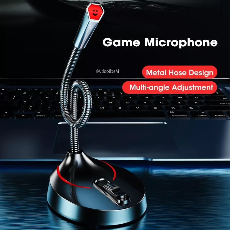 

Computer Microphone RGB Gaming Microphone PC USB 3.5mm for Computer Vol Noise-Cancelling Plug &Play Desktop PC Mic