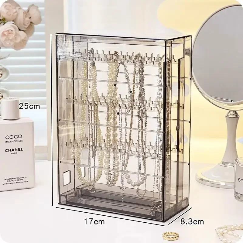 

Прозрачный вместительный ящик для хранения ювелирных изделий, стеллаж для ювелирных изделий, женский браслет, ожерелье, кольцо, фотография, коробки