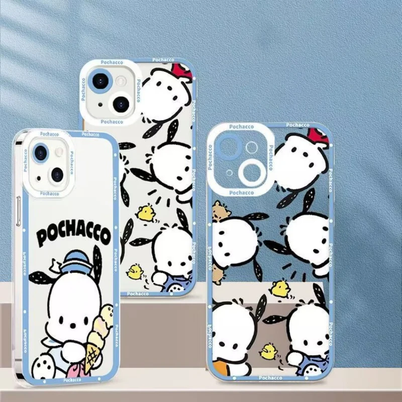 Фото Милый чехол для телефона Sanrio Pachacco Kuromi для Xiaomi Redmi 15C A5 14C 13 12 13C 10C 12C 10 9C A3 Note 11 10 10S, прозрачный корпус №3