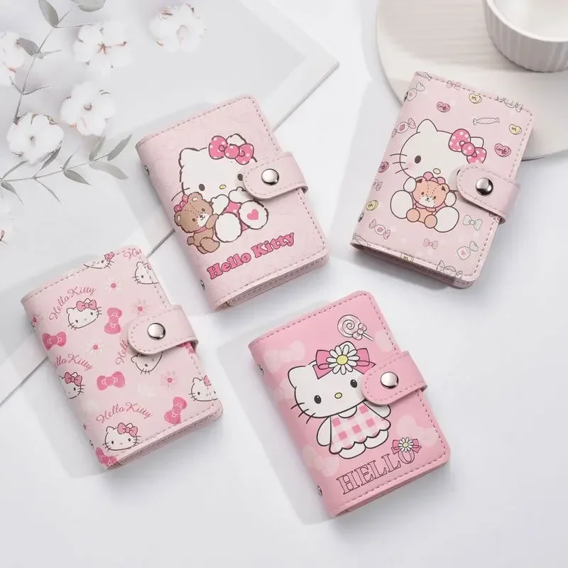 Сумка для денег из искусственной кожи Hello Kitty кошелек монет кавайный мультяшный