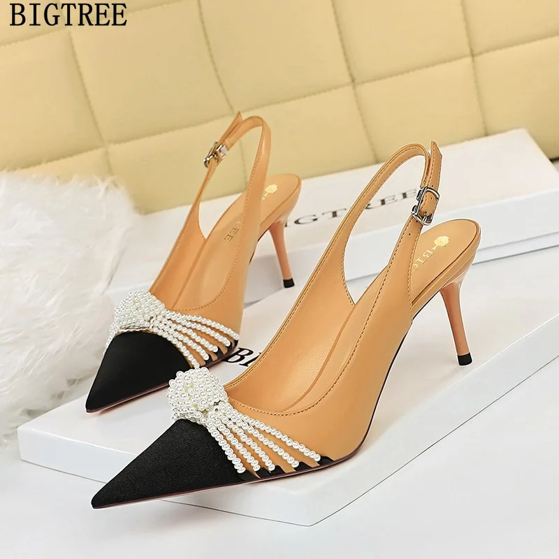 

Stripper Heels Pumps Women Shoes High Heel Fashion Bigtree Shoes Women Fetish High Heels Leather Shoes for Woman 2021 Chaussure