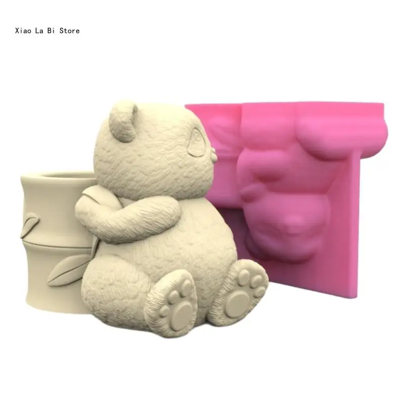 

Backbasket Panda Смола Форма Держатель ручки Горшок Силиконовая форма DIY Инструмент для украшения XXFD