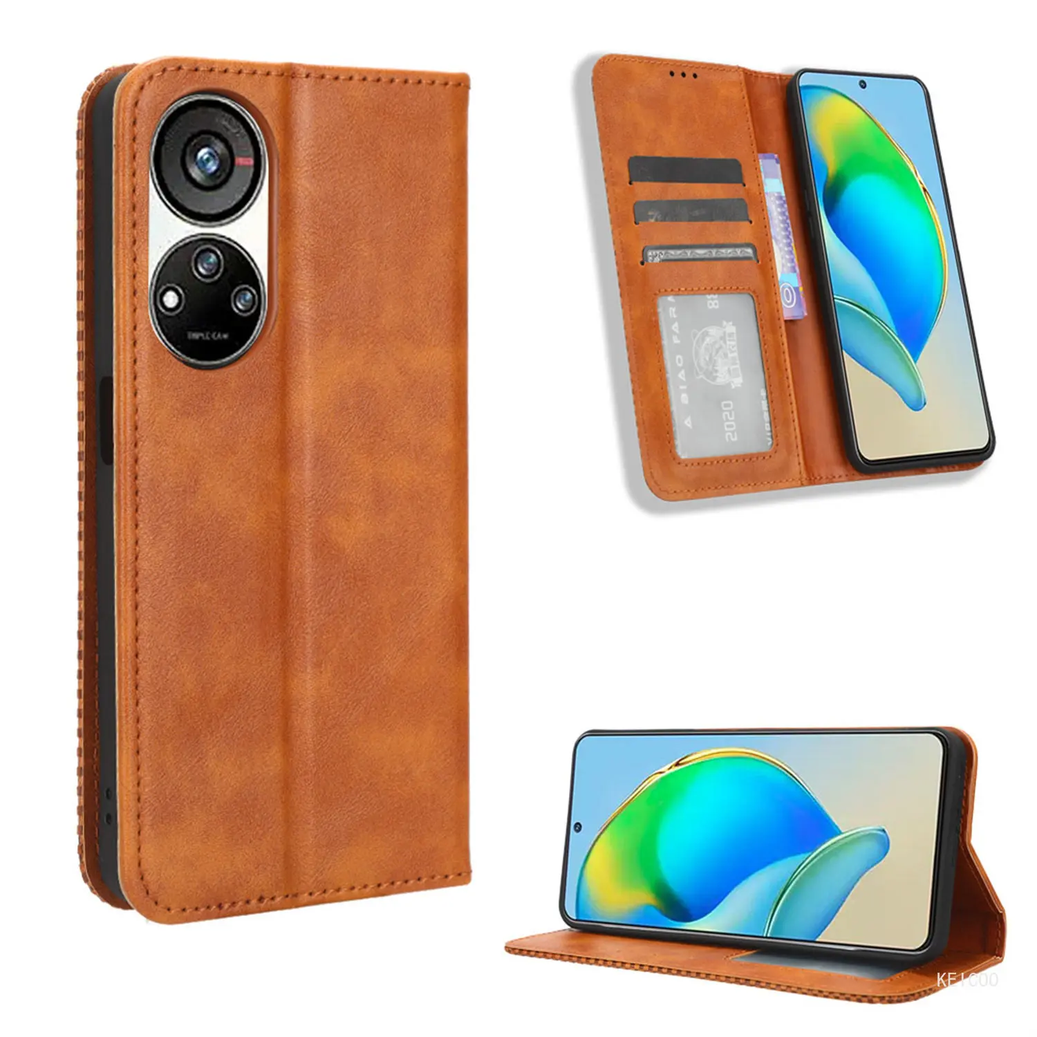 

Slot Wallet for ZTE Blade V40 Design V40s A32 Nubia Z50 Ultra Flip Cover Leather Sheath Anti-falll Protective Shell Phone Case