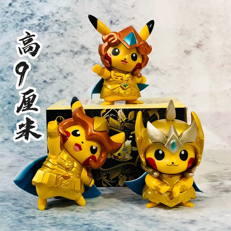 

2023 New Hot Pokemon Go Anime Pikachu Cosplay Leo Aries Scorpio Constellation Kawaii Figurine Children's Toy Birthday Present