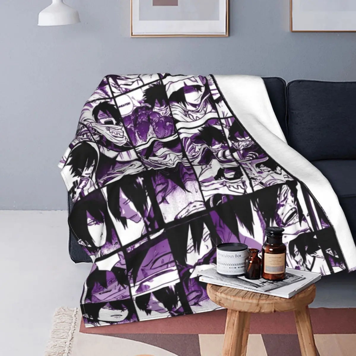 

Tamaki Amajiki Collage Coral Fleece Plush Throw Blanket Boku No My Hero Academia Anime Blankets for Bedding Office Bedroom Quilt