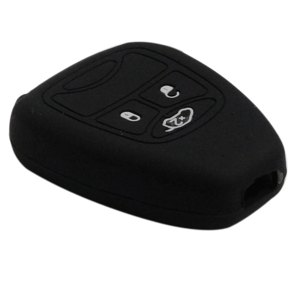 

Jingyuqin 3-кнопочный силиконовый чехол для ключей для Jeep Chrysler 200 300 Aspen PT Cruiser Sebring для Dodge Durango Avenger Charger