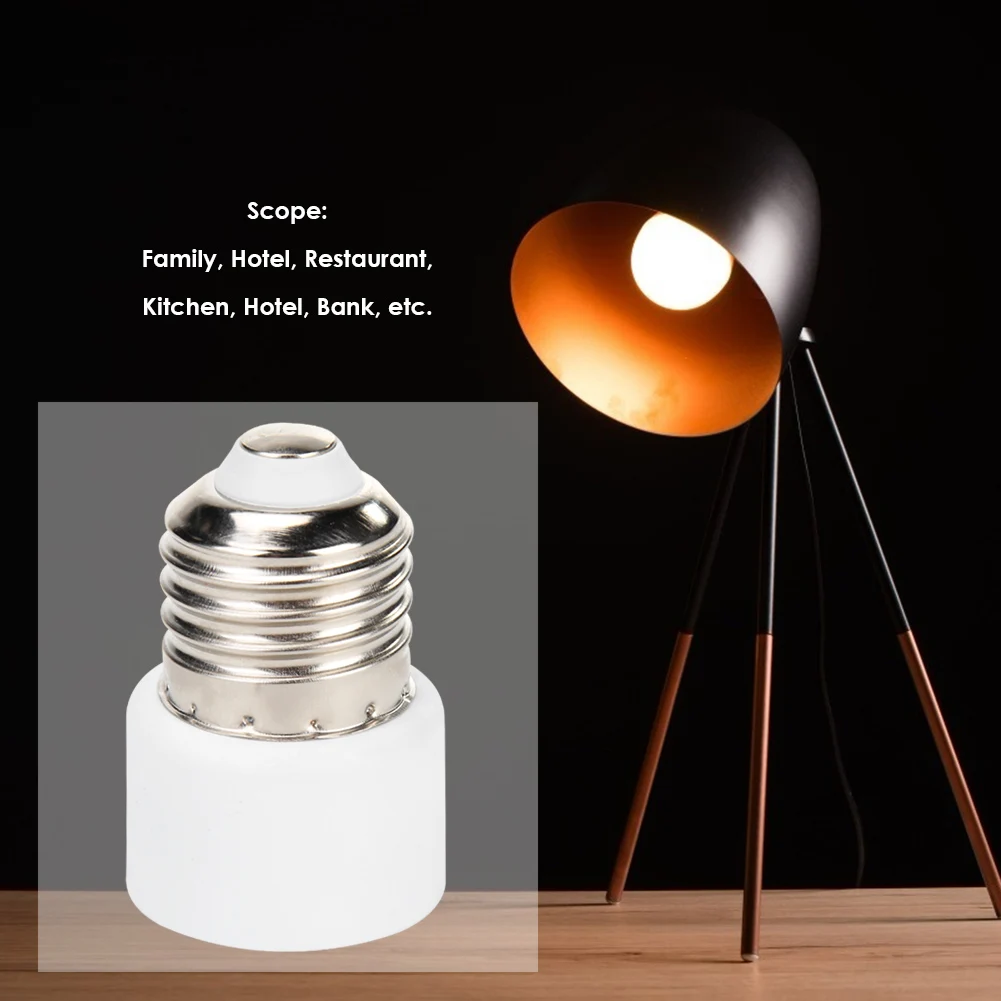 

Ac85-240v Bulb Adapter Lamp Socket Fireproof Safe Light Base Heat Resistant Screw Connector for Us/au Plug Connector Accessories
