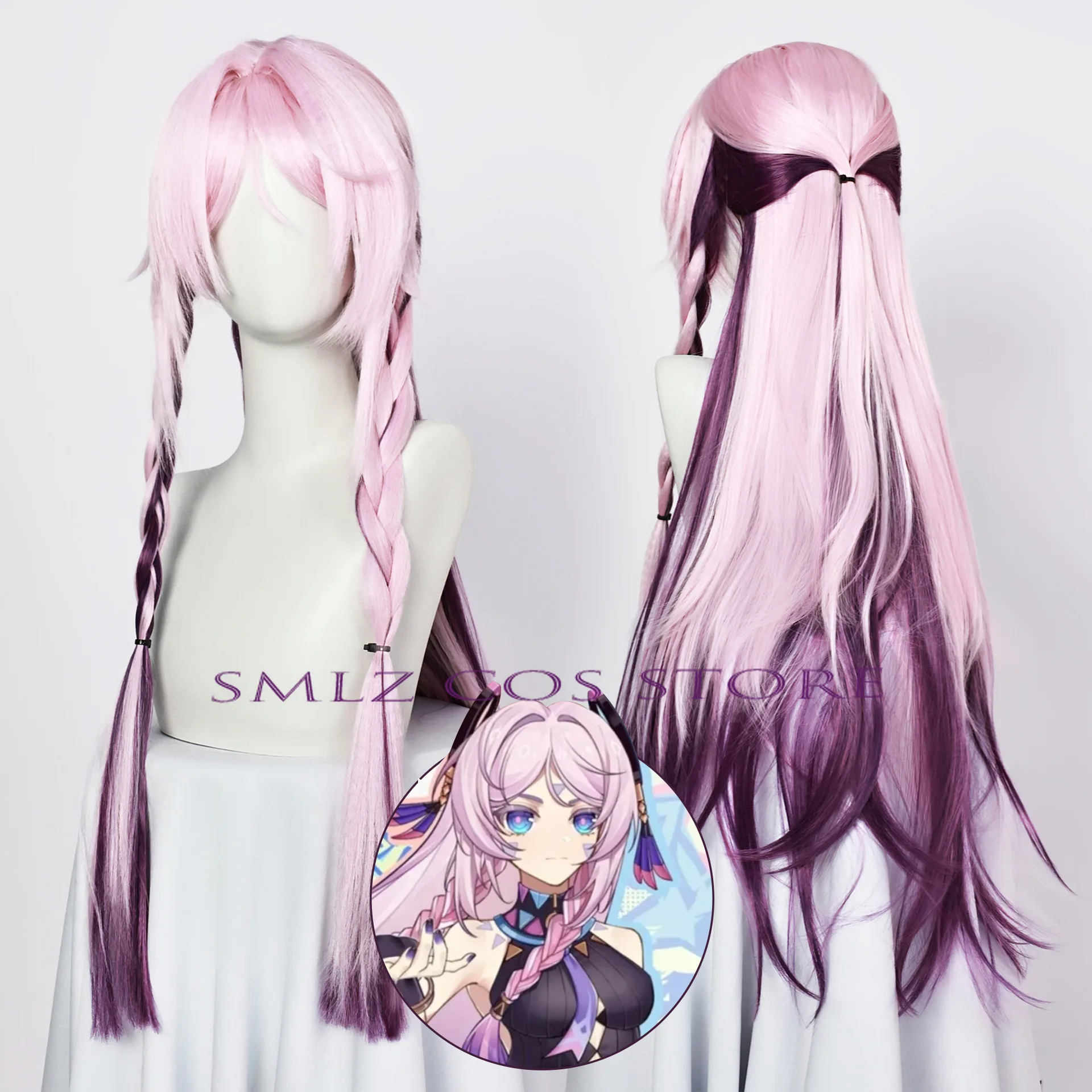 Citlali Косплей Парик Игра Genshin Impact Cos Розовый Фиолетовый Жареное Тесто Твисты Citlé