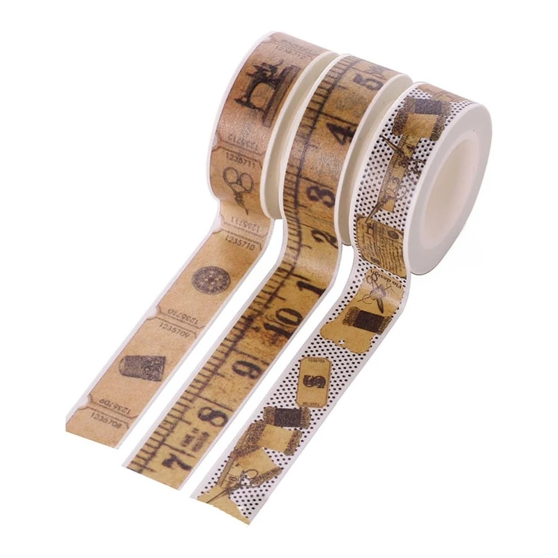 

Retro Washi Tapes Vintage Masking Tape Adhesive Stickers Decor for DIY Craft Scrapbooking Bullet Journal Planner Notebook Gifts