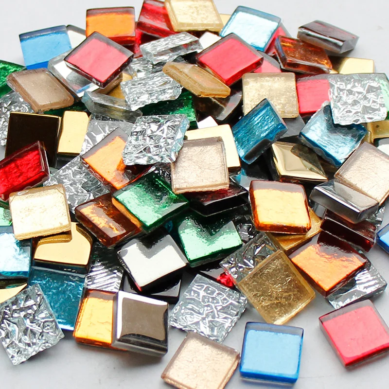 90 шт. зеркальная мозаичная плитка из хрустального стекла 1 5 см квадратная с
