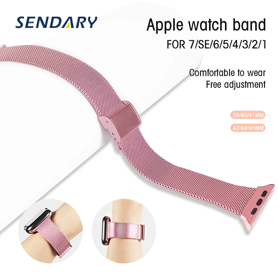 Slim Watch Band for Apple Watch SE 7/6/5/4/3/2/1 38MM 40MM 41MM Metal Bracelet Loop Strap 42MM 44MM 45MM Wrist Watchband