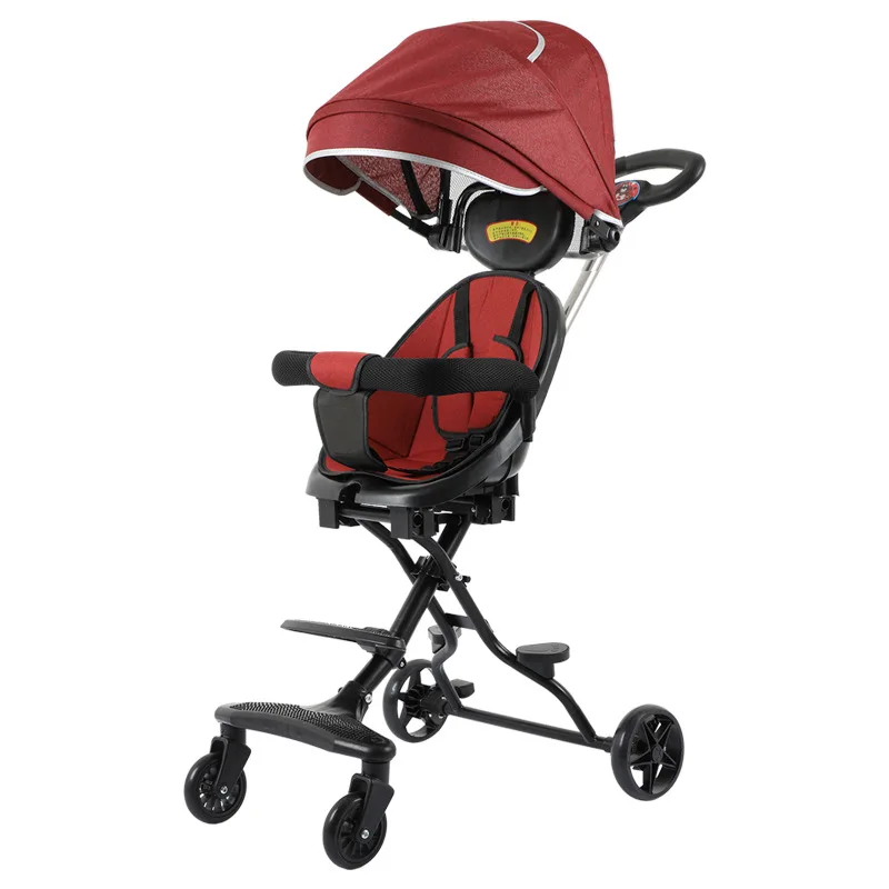 Walking Baby Artifact Trolley Two-way Lightweight Baby Stroller Folding Trolley  High Landscape Walking Baby Artifact