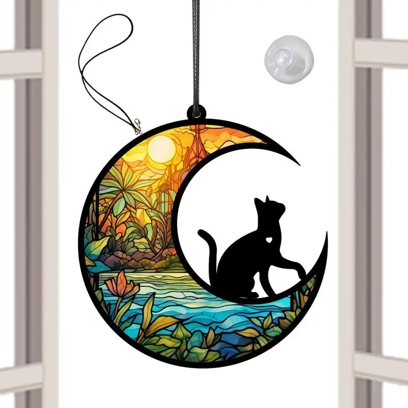 

Acrylic Suncatchers For Windows Acrylic Pet Ornaments Suncatcher Multi-Purpose Decoration Accessory For Living Room Wall Garden