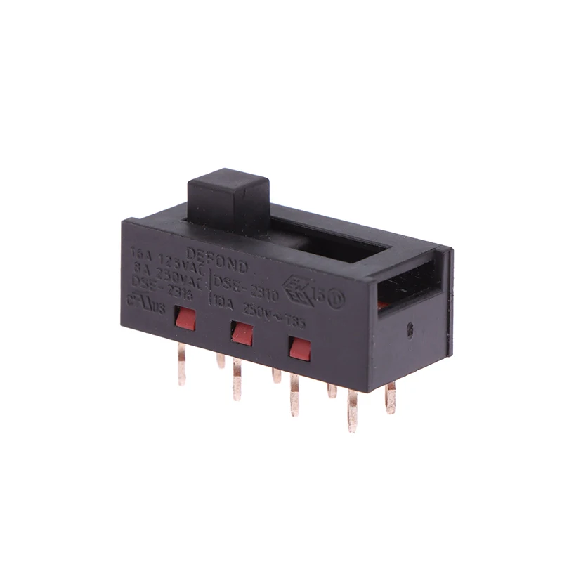DSE-2310 заостренные штифты 8 футов 3 файла 8A250V тумблер черный ползунковый