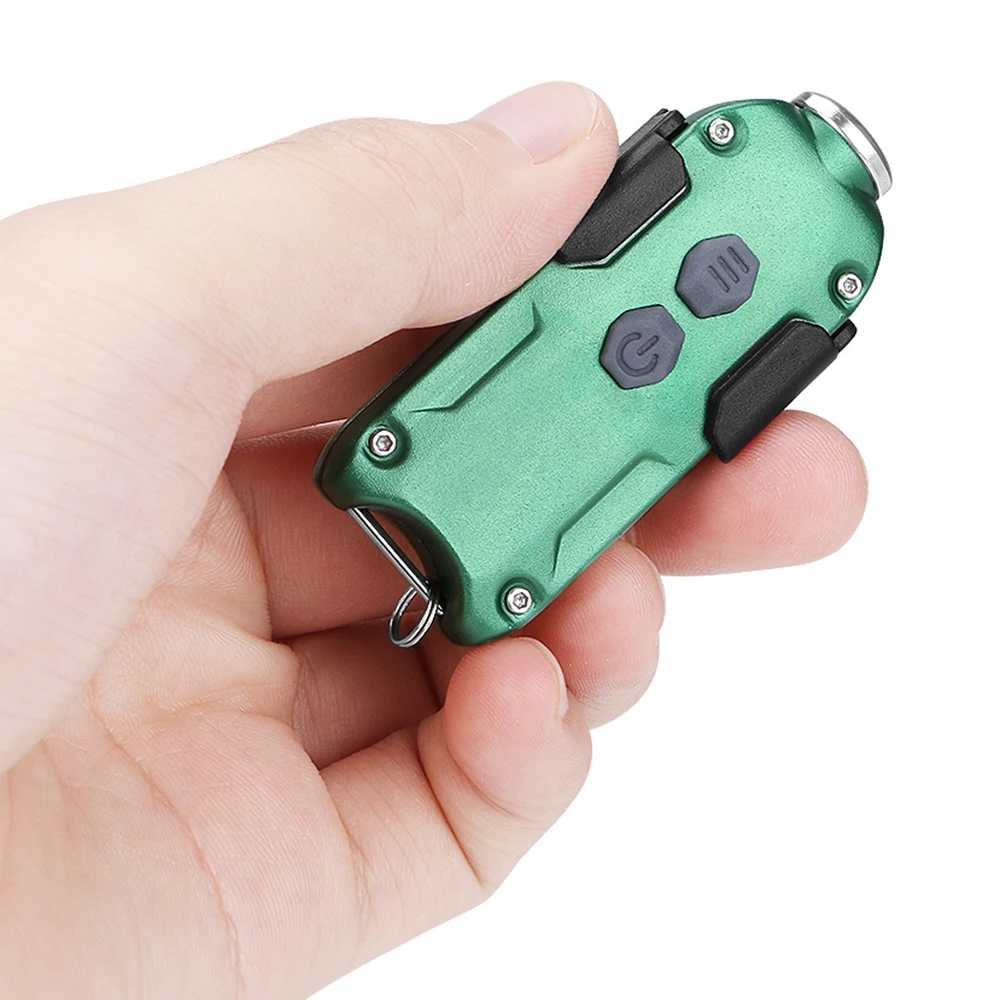 

Dual Switches Waterproof USB Rechargeable Camping Key Chain Flashlight Climbing Mini Led Outdoor Multifunctional Wear Resistant