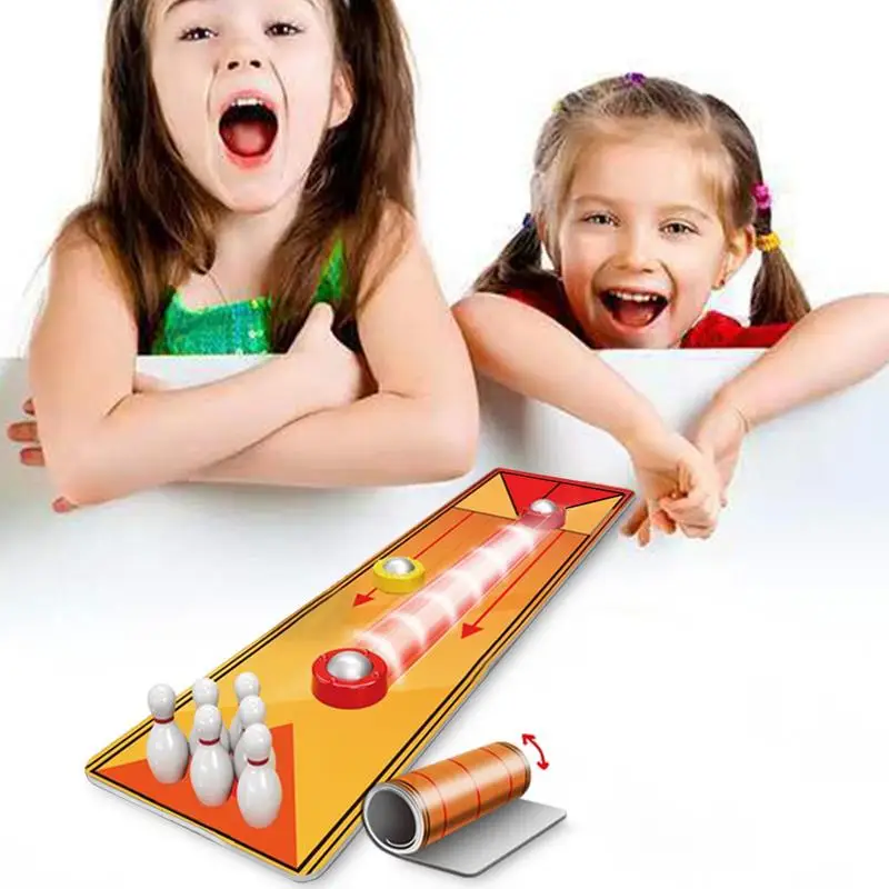 

Table Bowling Game Finger Bowling Game Set Interactive Double Battle Table Curling Game Fun Sports Toy For Kids Adults Family