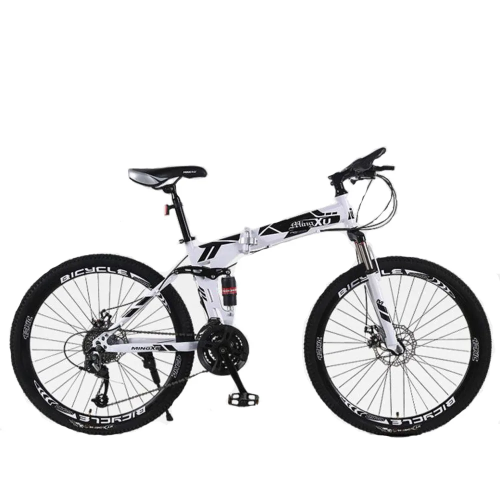 

Foldable Bicycle 24/26 Inch 21/24/27 Speed Bike with Dual Disc Brakes