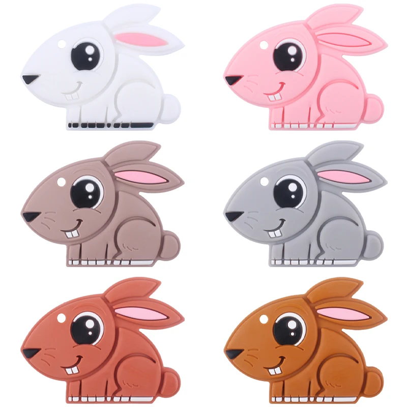 

1pcs BPA Free Silicone Rabbit Teethers Newest Newborn Infant Boy Girl Chew Teether Toys