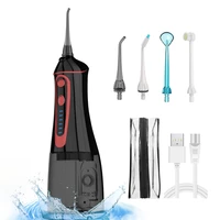 300ml oral irrigator with travel bag portable water flosser rechargeable 6mode dental water jet pick water tank waterproof 5tips