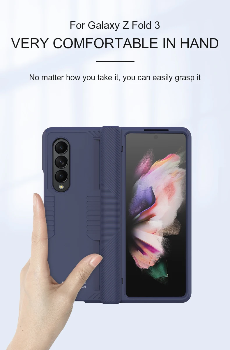 Najtaniej 360 All Inclusive Etui Do Samsung Galaxy Z Fold3 5G Przypadku Galaxy Z Krotnie 3 Zawias Przyciąganie Ochrony Pokrywa
