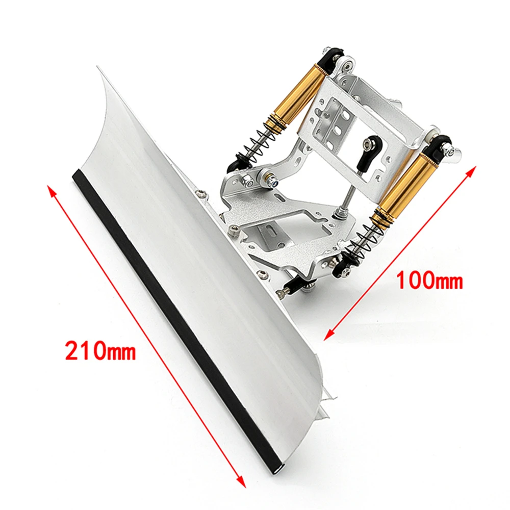 Aluminium Alloy Electric Control Metal Snow Shovel Upgrade Part for Trx-4 Scx10-ll 1/10 RC Crawler Car Accessories