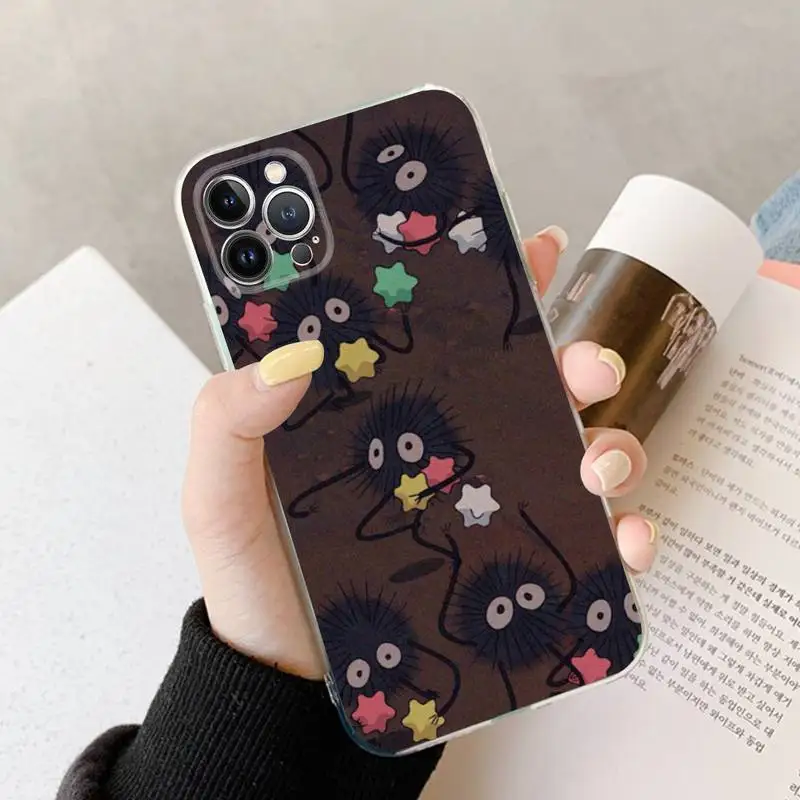 Чехол для телефона с рисунком Аниме Тоторо iPhone 11 12 13 mini pro XS MAX 8 7 6 6S Plus X 5S SE 2020 XR -