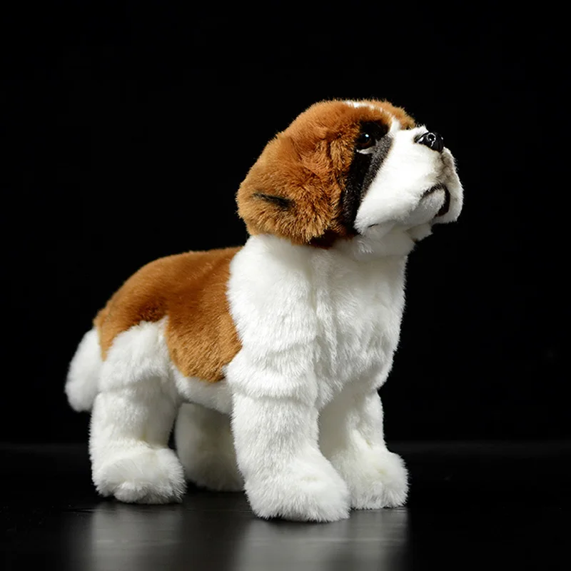 

Симпатичная плюшевая игрушка в виде Сенбернара, набивная кукла, Canis Lupus, знающая собака, реальная жизнь, модель животного для детей, подарок на день рождения