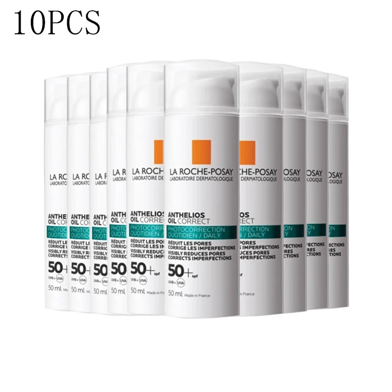 

10PCS La Roche Posay Anthelios Oil Correct Daily Gel Cream SPF50+ Antioxidant Anti-UV 50ml Whitening Repair Spots For Oily Skin