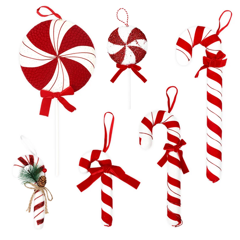 Christmas Decorations Red And White Foam Cane Candy Christmas Tree ...