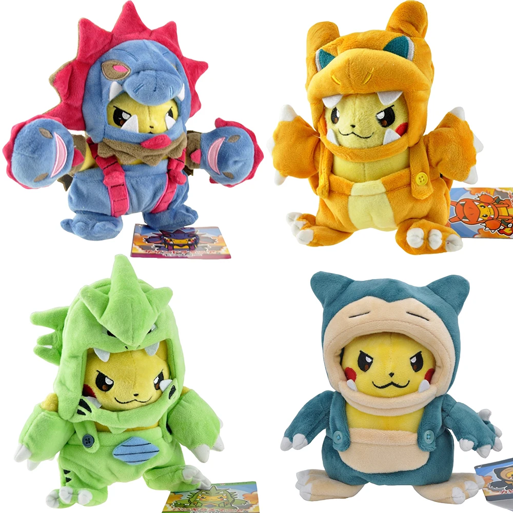 

Dress Up Series Pokemon Cosplay Pikachu Plush Toy Doll Eevee Charizard Snorlax Garchomp Tyranitar Hydreigon Pikachu Gift For Kid