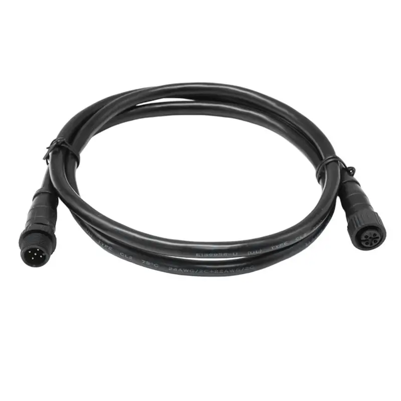 Фото Удлинительный кабель NMEA2000 5-контактный (штекер-гнездо), 5 м, водонепроницаемый авиационный разъем, IP67, 5-жильный, 4А, 60В, двойной коннектор №1