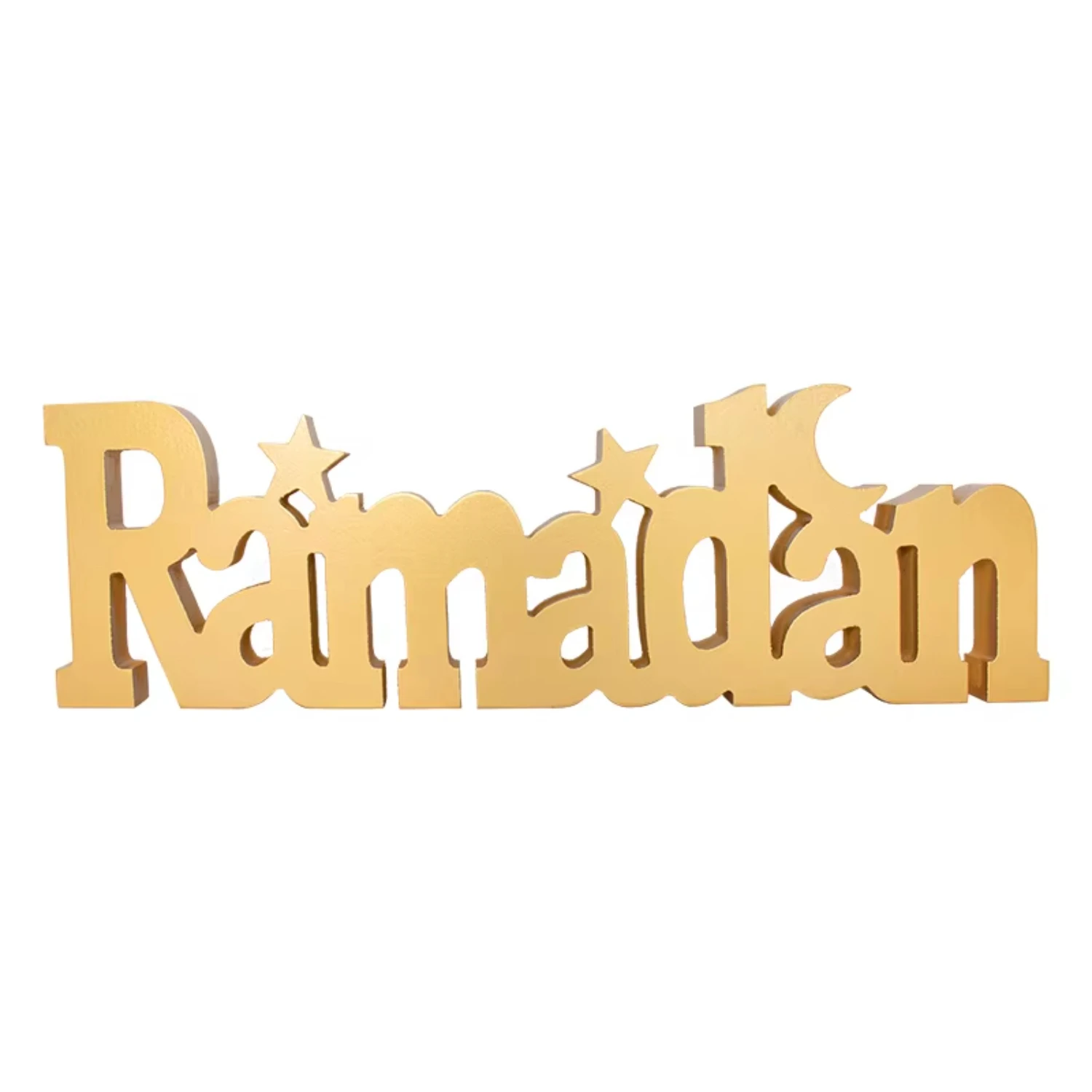 650061 1pc wooden decoration eid mubarak ramadan and festival celebration party supplies