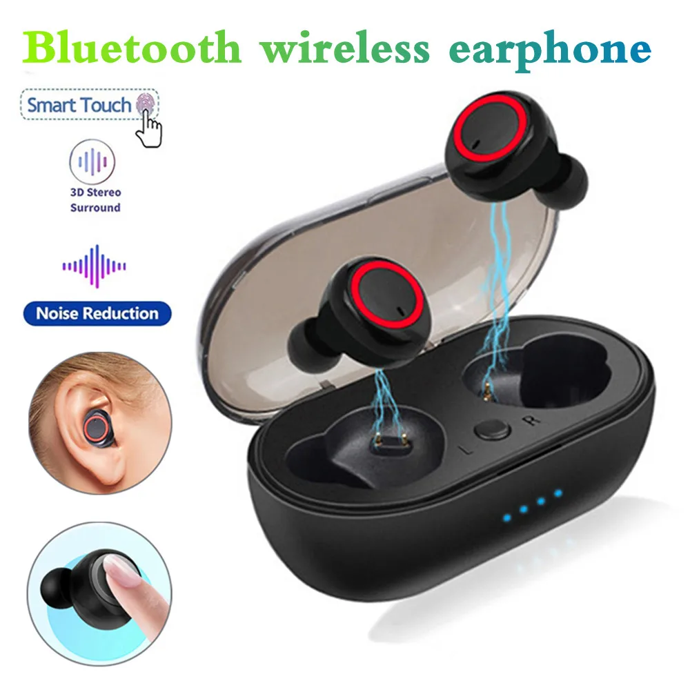

Wireless Bluetooth Headset Stereo Headset In-Ear Touch Control Wireless Headphones with Mic Wireless Bluetooth 5.0 Earphone